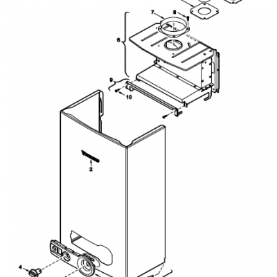 Carcasa para Calentador de Agua a Gas Junkers 7701331691