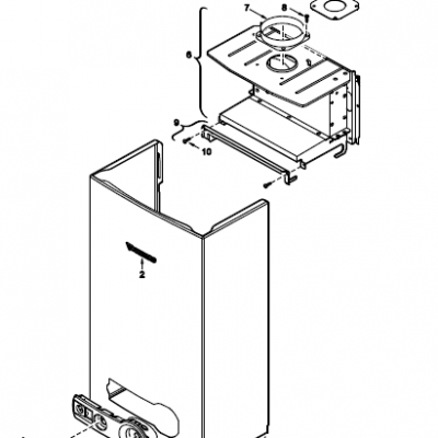 Carcasa para Calentador de Agua a Gas Junkers 7702331757