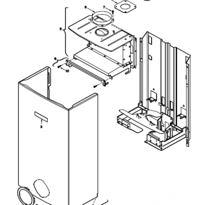 Carcasa para Calentador de Agua a Gas Junkers 7702431646
