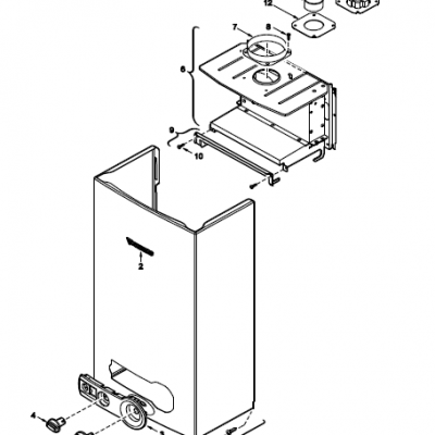 Carcasa para Calentador de Agua a Gas Junkers 7703331796