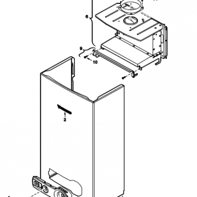 Carcasa para Calentador de Agua a Gas Junkers 7703411057
