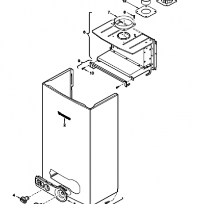 Carcasa para Calentador de Agua a Gas Junkers 7703431785