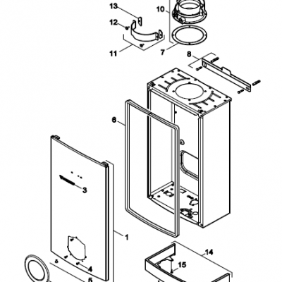 Carcasa para Calentador de Agua a Gas Junkers 7736501366
