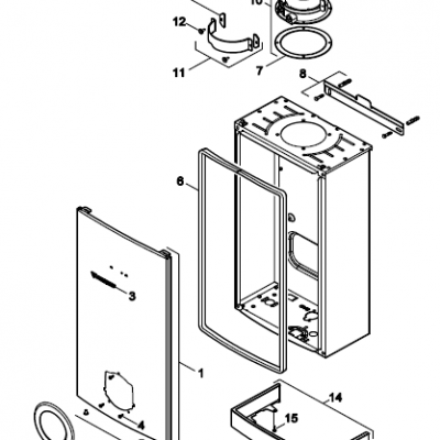Carcasa para Calentador de Agua a Gas Junkers 7736501370