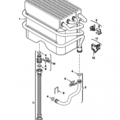 Cuerpo de caldeo para Calentador de Agua a Gas Junkers 7701331703