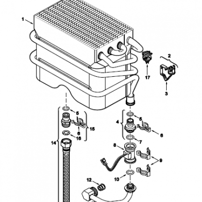 Cuerpo de caldeo para Calentador de Agua a Gas Junkers 7701431525