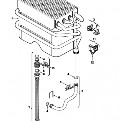Cuerpo de caldeo para Calentador de Agua a Gas Junkers 7701431596