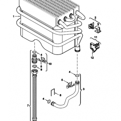 Cuerpo de caldeo para Calentador de Agua a Gas Junkers 7701431610