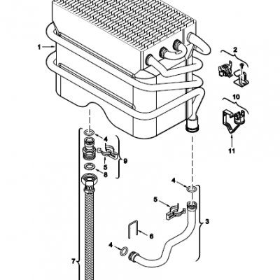 Cuerpo de caldeo para Calentador de Agua a Gas Junkers 7701431942