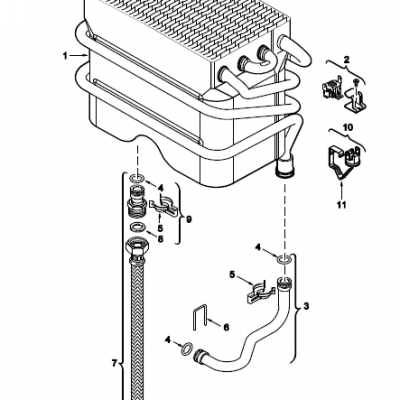 Cuerpo de caldeo para Calentador de Agua a Gas Junkers 7701431943