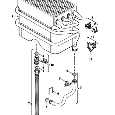 Cuerpo de caldeo para Calentador de Agua a Gas Junkers 7702331757