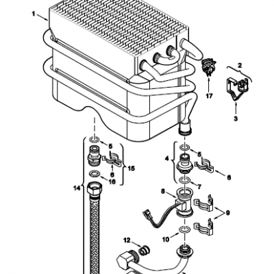 Cuerpo de caldeo para Calentador de Agua a Gas Junkers 7702431646