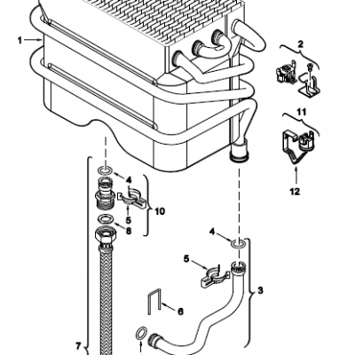 Cuerpo de Caldeo para Calentador de Agua a Gas Junkers 7703411057