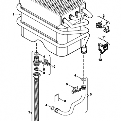 Cuerpo de Caldeo para Calentador de Agua a Gas Junkers 7736501891