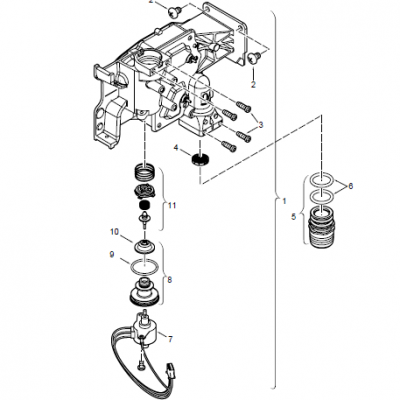 Cuerpo de gas para Calentador de Agua a Gas Junkers 7701431519
