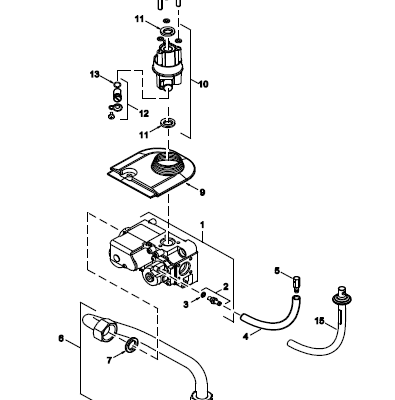 Cuerpo de Gas para Calentador de Agua a Gas Junkers 7703311062
