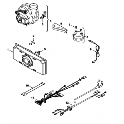 Ventilador/Caja de conexiones para Calentador de Agua a Gas Junkers 7701431525