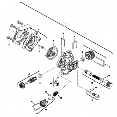 Cuerpo de agua (poliamida) para Calentador de Agua a Gas Junkers 7701431609