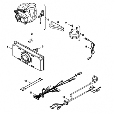 Ventilador/Caja de conexiones para Calentador de Agua a Gas Junkers 7702331711