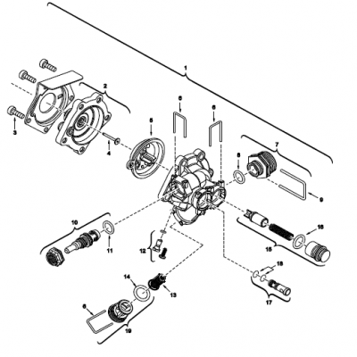 Cuerpo de agua (poliamida) para Calentador de Agua a Gas Junkers 7703331796
