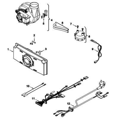 Ventilador/Caja de conexiones para Calentador de Agua a Gas Junkers 7703431736